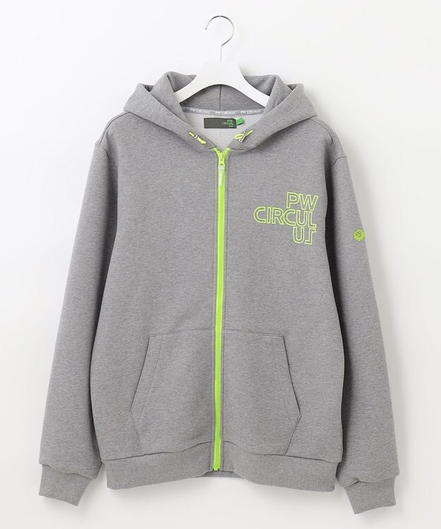 PW CIRCULUS 【MEN】アスレジャー 裏毛 ジップアップ パーカー ライトグレー系