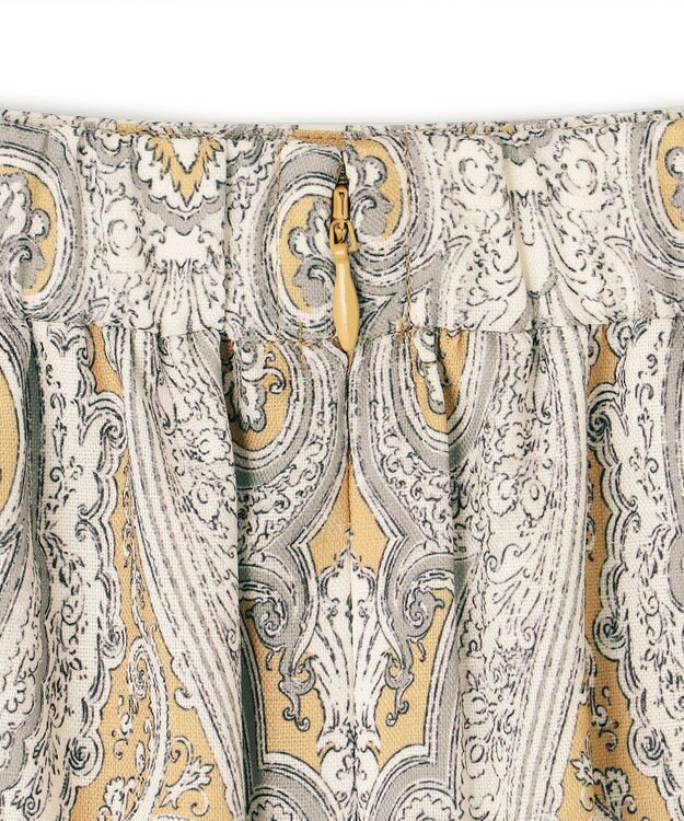 23区 【洗える】Rattiドローイングペイズリープリント スカート ベージュプリント