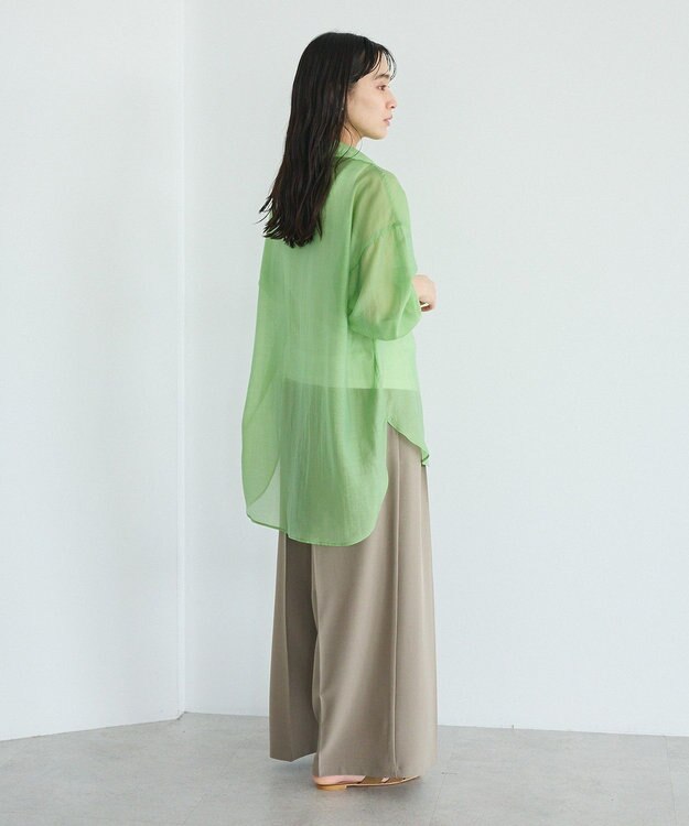CRAFT STANDARD BOUTIQUE シアーハオリシャツ Light Gray
