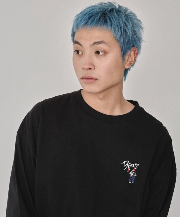 WEGO 【ユニセックス着用ITEM】別注BENDAVISワンポイントT（LS） ブラック