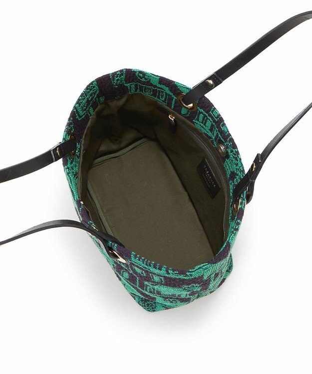 TOPKAPI 【TREASURE TOPKAPI】ジャガード生地 総柄 ミニ トートバッグ グリーン