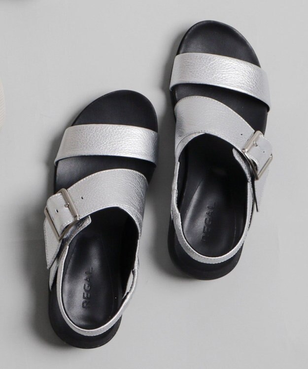 REGAL FOOT COMMUNITY 【リーガルレディース】F04S ベルトサンダル シルバー
