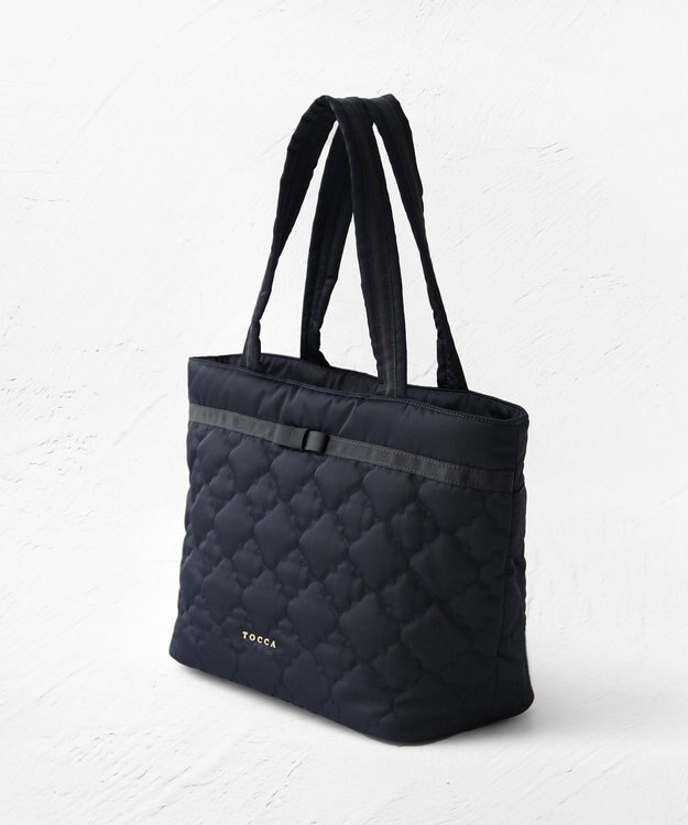 TOCCA 【A4サイズ対応・撥水】CHECKER CLOVER QUILTBAG キルトバッグ ネイビー系