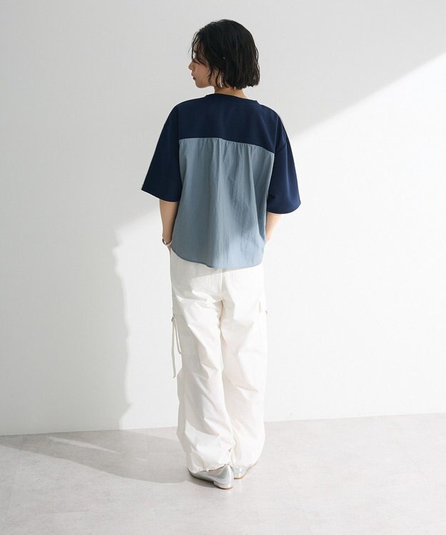 Green Parks ナイロンドッキングポンチラインプルオーバー Navy