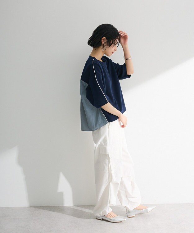 Green Parks ナイロンドッキングポンチラインプルオーバー Navy