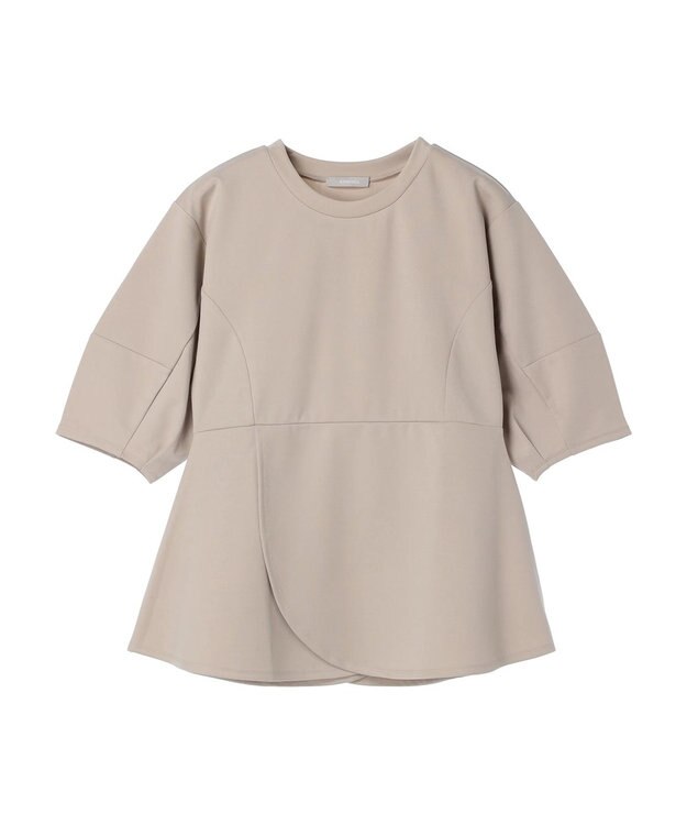 Green Parks armonia. ペプラム切替トップス Gray Beige