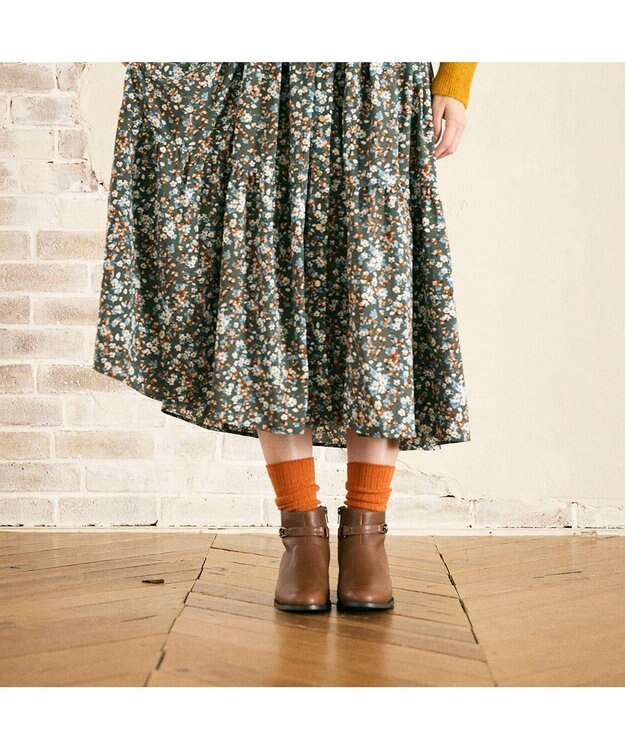 ing <ing>デザインショートブーツ ブラウン