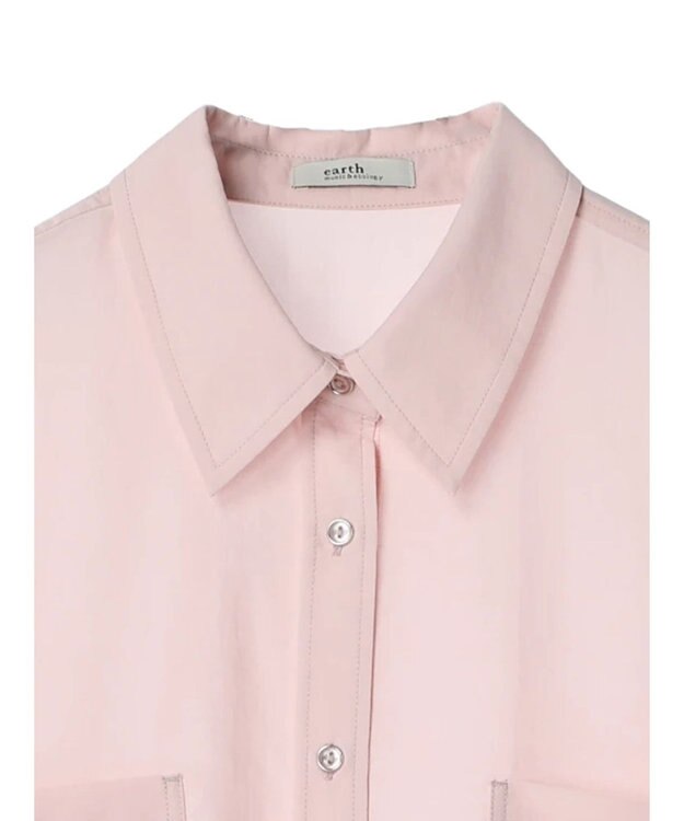 earth music&ecology ウ゛ィンテージボタンフロントポケットシャツ Light Pink