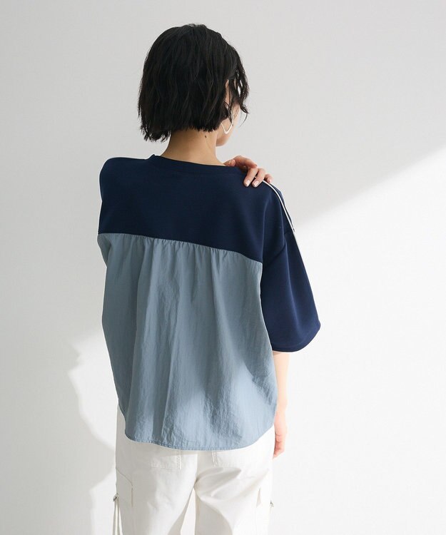 Green Parks ナイロンドッキングポンチラインプルオーバー Navy