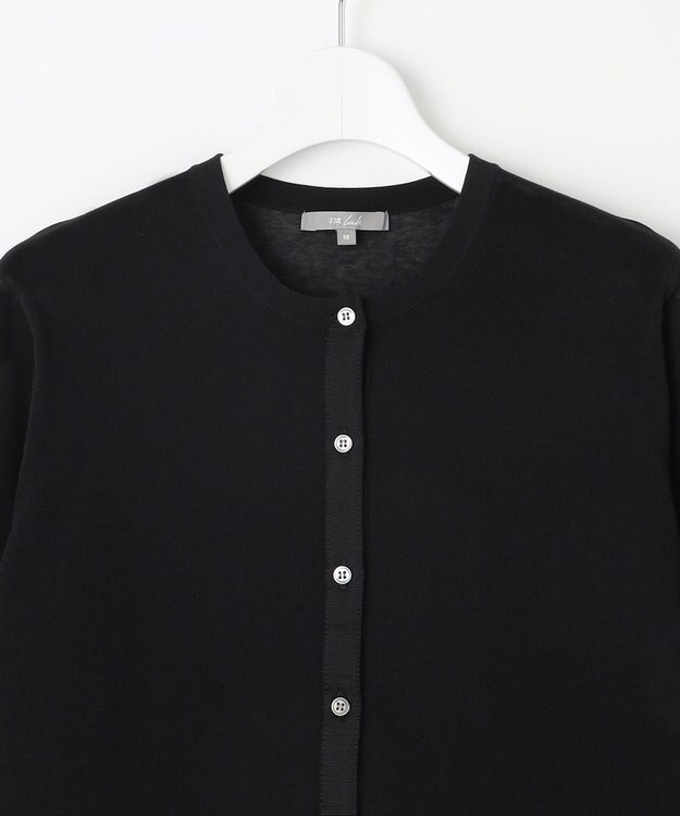 23区 【Indian Factory】ドライシアー ニットカーディガン ブラック系