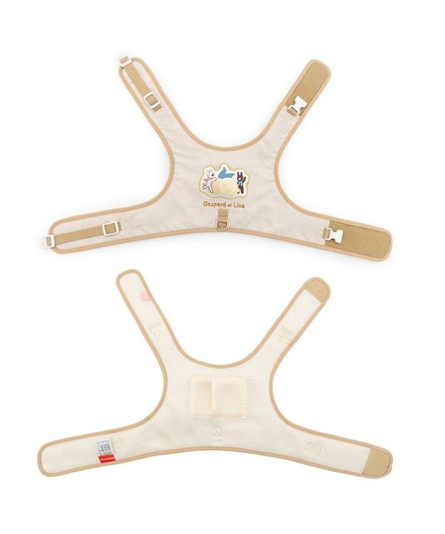 PET PARADISE リサとガスパール 保冷剤付き クール ハーネス 《シトラス柄》  Ｓ 小型犬 ベージュ