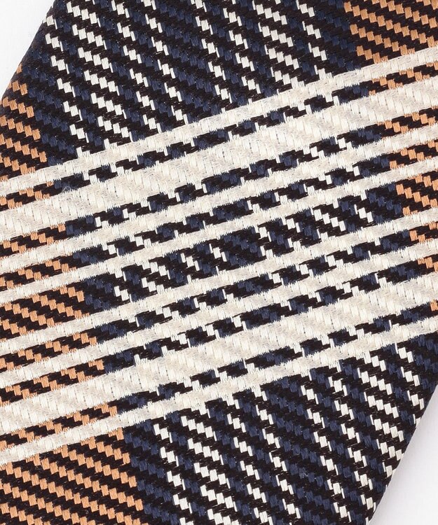 JOSEPH ABBOUD 【日本製】タータンチェック ネクタイ ダークブラウン系