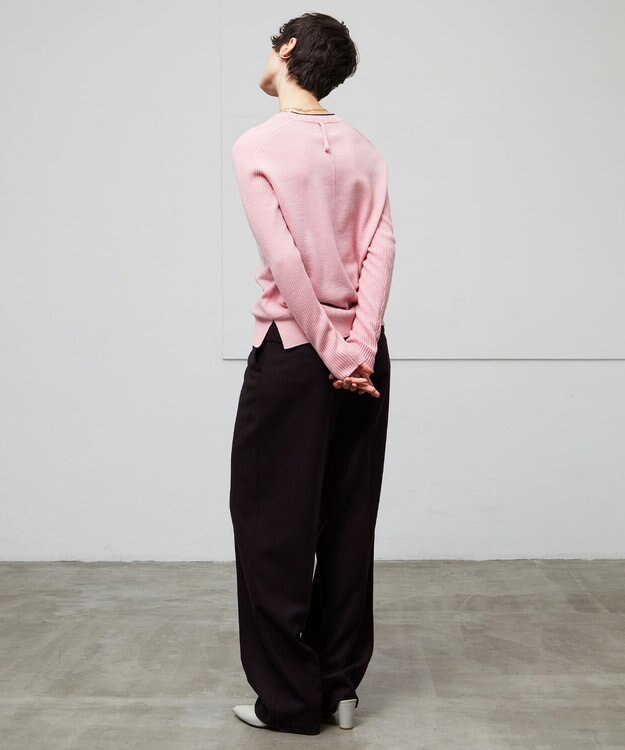 BEIGE， TERNES / フロントジップワイドパンツ Bordeaux