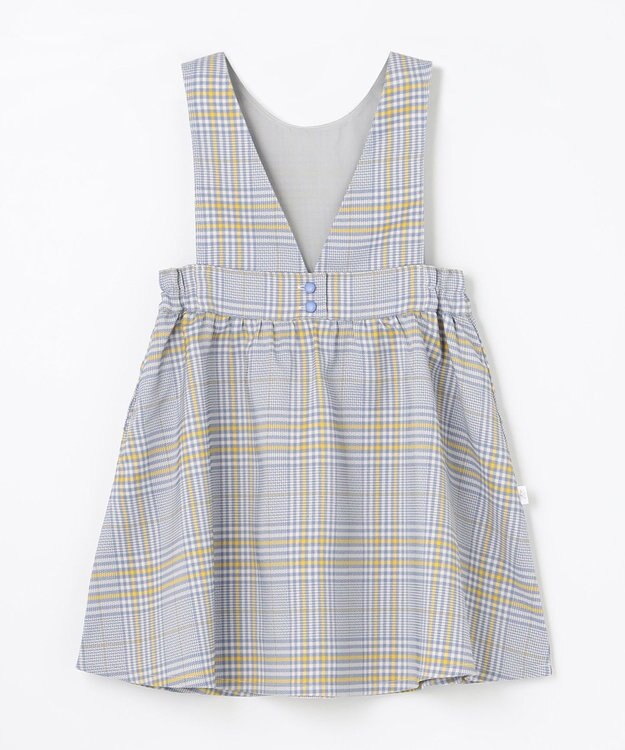 組曲 KIDS 【110-140cm】Chocolat de check ジャンパースカート ブルー×グレー系4