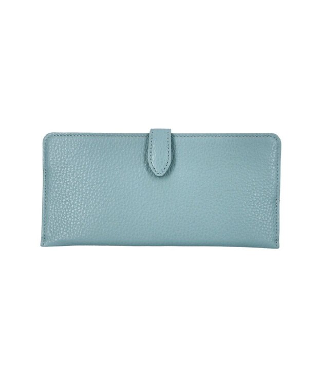 Atelier nuu 日本製 薄マチ本革 lim スマートロングウォレット ブルー