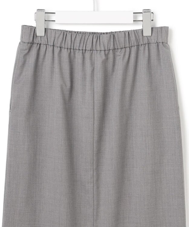 ICB 【洗える】T/Wブロード ナロースカート ライトグレー系