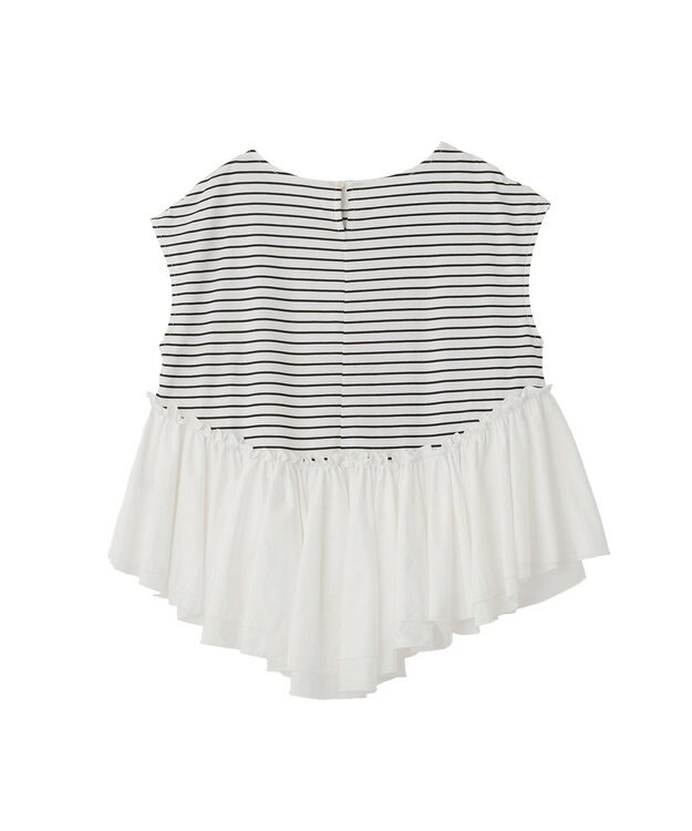 YECCA VECCA アシメペプラムカットソー Border