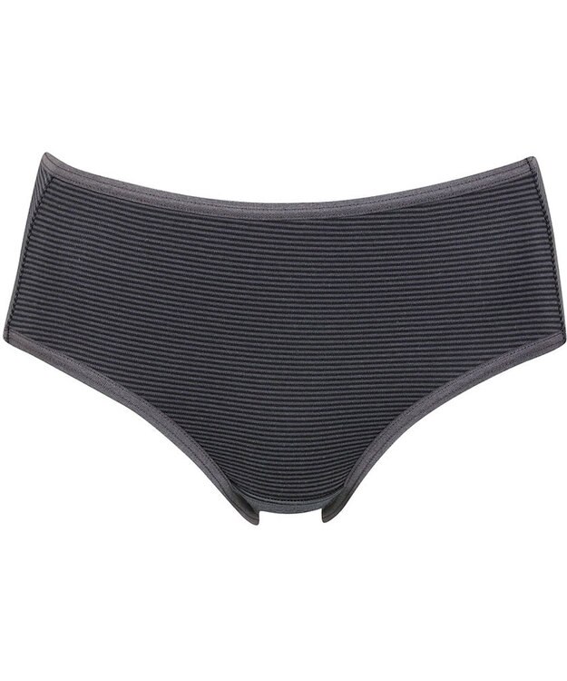 Wing ショーツ 綿混(身生地部) ここちよいフィット感 ムレにくい(身生地部) 【デイリーフィット 綿混ボーダー】 はきこみ丈ふつう EC2650 ウイング／ワコール ダークブラウン