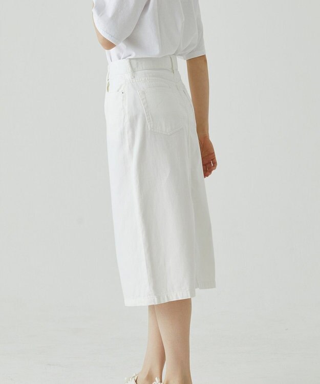 caqu FS 3/4丈 デニムスカートⅡ white