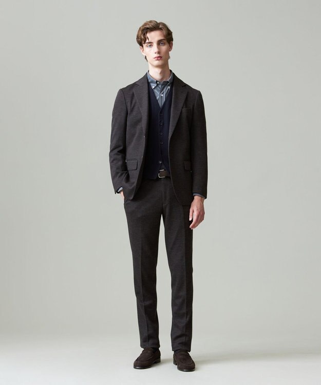 J.PRESS MEN 【セットアップ対応】SOFAニット ハイグレードジャージ スラックス ダークブラウン系8