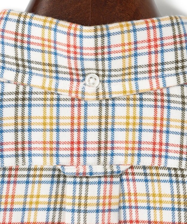 J.PRESS MEN テンセルミックスコットンネルシャツ / B.D. ホワイト系3