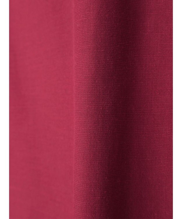 Green Parks 綿麻混ノースリーブワンピース Deep Red