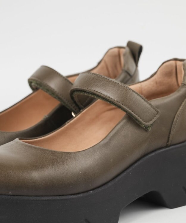 BONTRE 【BONTRE/ボントレ】厚底メリージェーン/40001-UA カーキ