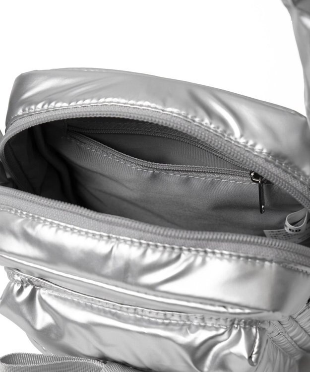 WEGO リボンギャザーミニショルダー シルバー