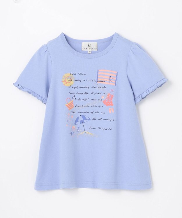 組曲 KIDS 【110-140cm】Dear Letter Tシャツ シーブルー系