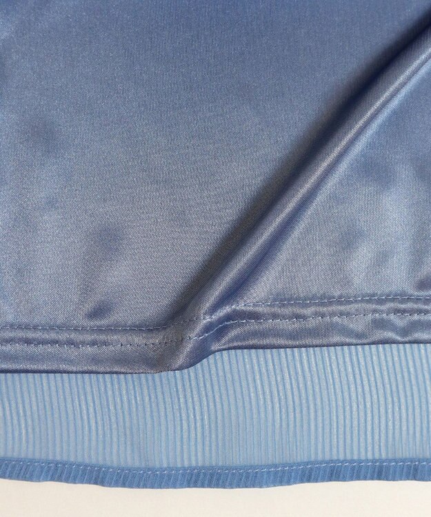 Tiaclasse 【洗える】ドビーシフォンパフスリーブブラウス ブルー