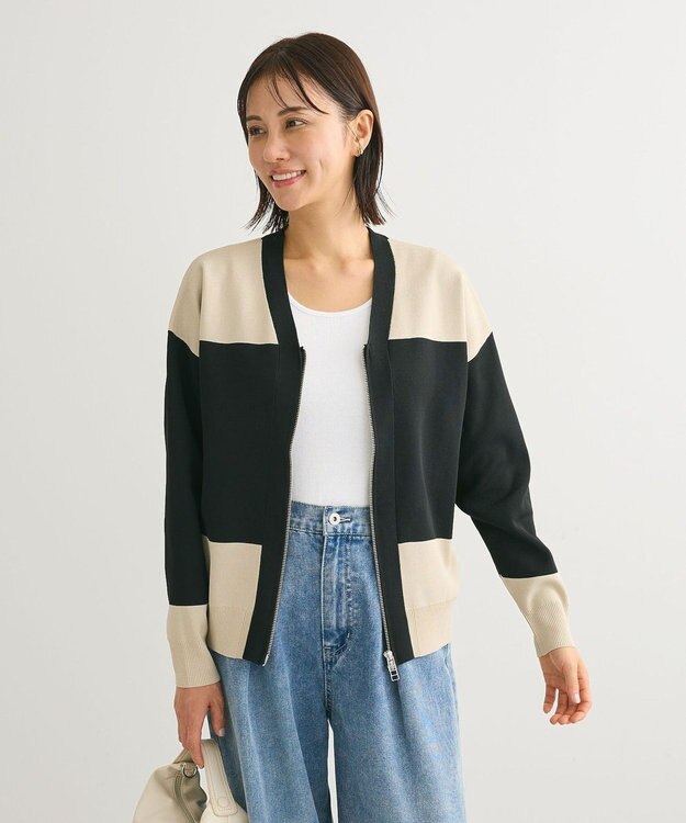 Green Parks ・ｆｕｒｒｙ　ｒａｔｅ　かる～いニットＺＩＰブル Black