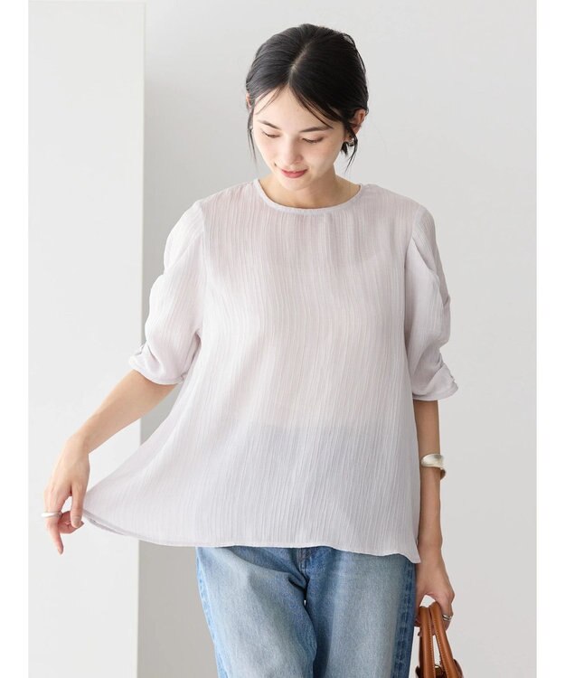 AMERICAN HOLIC 袖コンシャスブラウス Light Gray