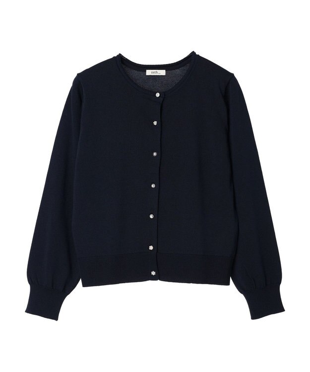 earth music&ecology いろいろ釦クルーネックカーディガン Navy