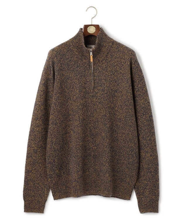 J.PRESS MEN 【KING SIZE】【Cash Lamb’s Wool】ハーフジップニット イエロー系