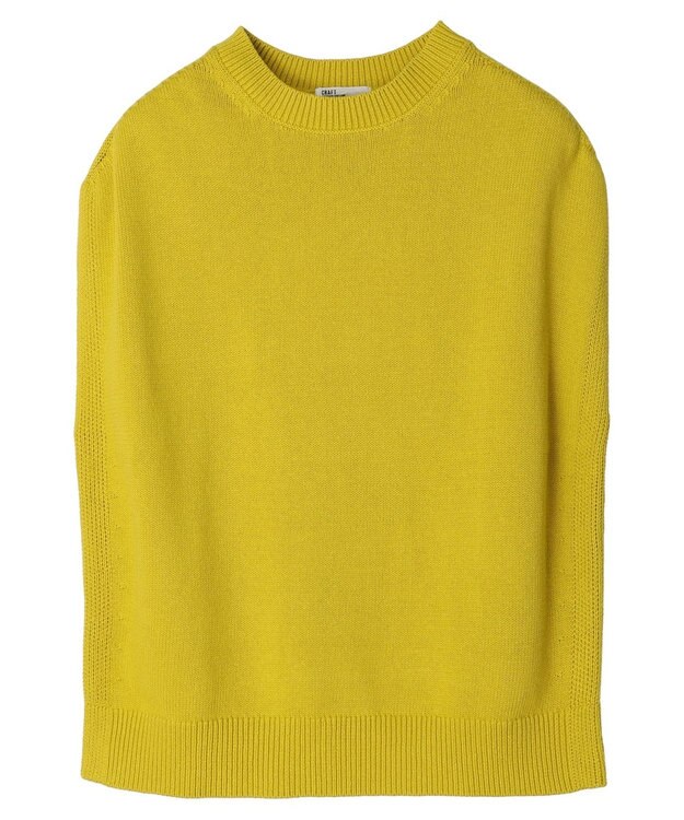 CRAFT STANDARD BOUTIQUE 洗える クルーネックニットベスト Mustard