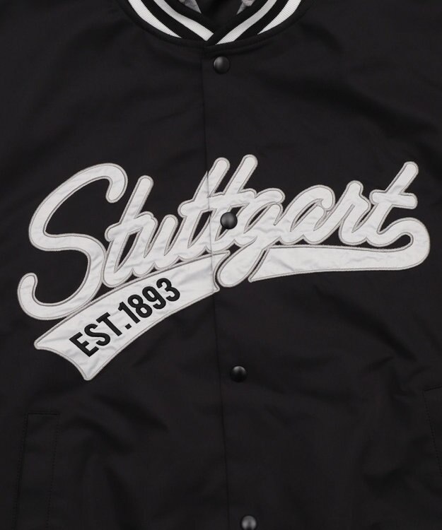 WEGO 【ユニセックス着用ITEM】2WAYフードワッペンスタジャン ブラック