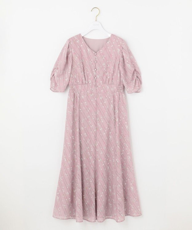 ANY SIS 【any SiS×plantica】フラワープリント ワンピース ピンク系