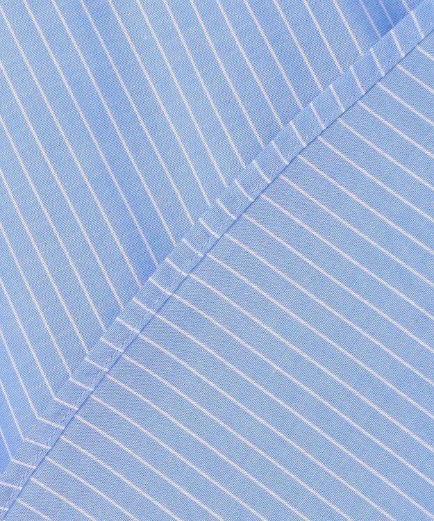 ICB L ソフトコットンローン シャツブラウス ブルーストライプ