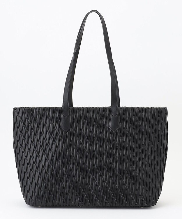 LA BAGAGERIE ランダムプリーツトートバッグ ブラック