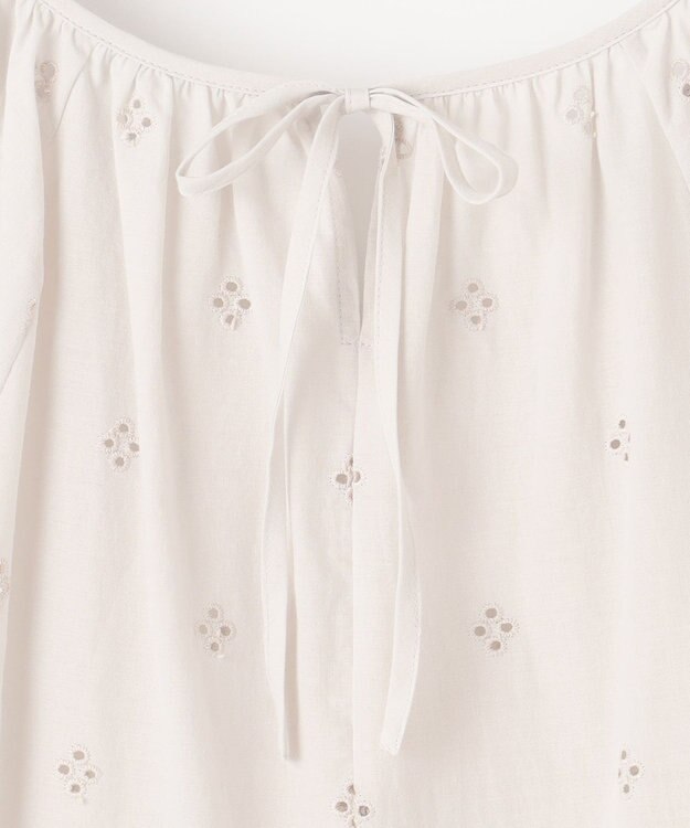 23区 【SLOW/洗える】エンブロイダリーレース ブラウス ベージュ系