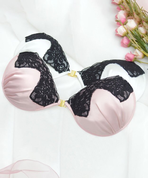 BRADELIS New York 【NuBra / ボリュームアップ】パテッドヌーブラ セクア デザインヌーブラ ストラップレス バックレス ピンク