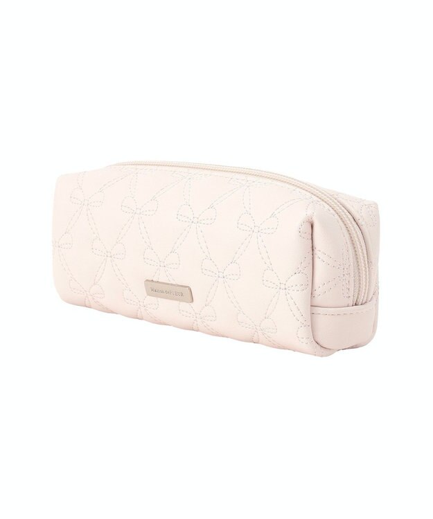 Maison de FLEUR リボンキルティングロングポーチ Light Pink