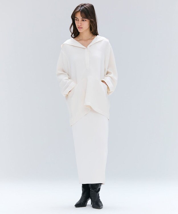 BEIGE， 【洗える】LAURA / ドライタッチIラインニットスカート Ecru