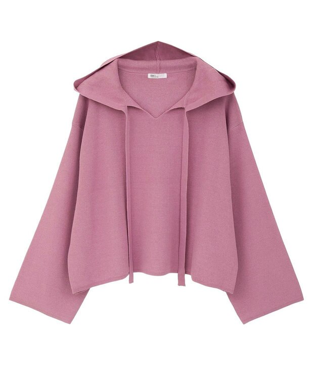 CRAFT STANDARD BOUTIQUE ハーフミラノニットフーディー＜ハンドウォッシャブル＞ Pink