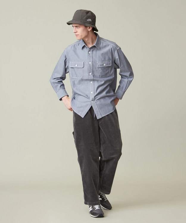 J.PRESS YORK STREET 【UNISEX】シャンブレーワークシャツ サックスブルー系