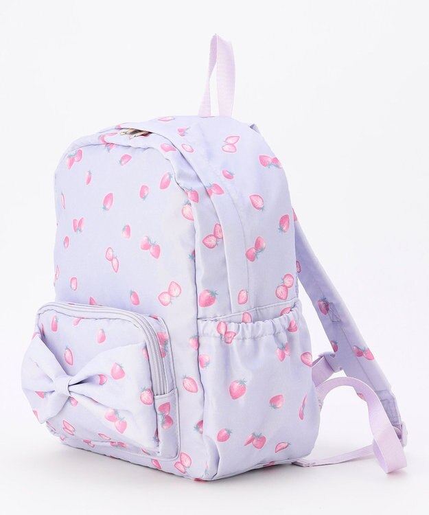 ANY KIDS 【Strawberry Collection】【10L容量】いちご総柄リュック ラベンダー