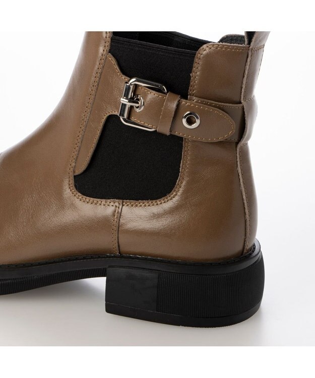 MODE ET JACOMO <carino>本革サイドゴアベルテッドショートブーツ オーク