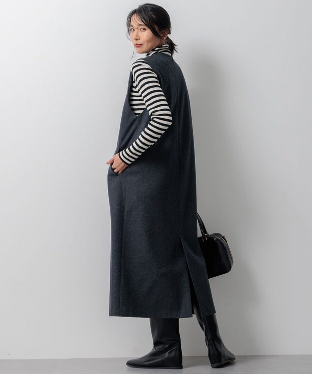 23区 L ウールミルドジャージー ジャンパースカート グレー系