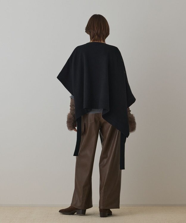 GRACE CONTINENTAL ライトビーバーポンチョ ブラック