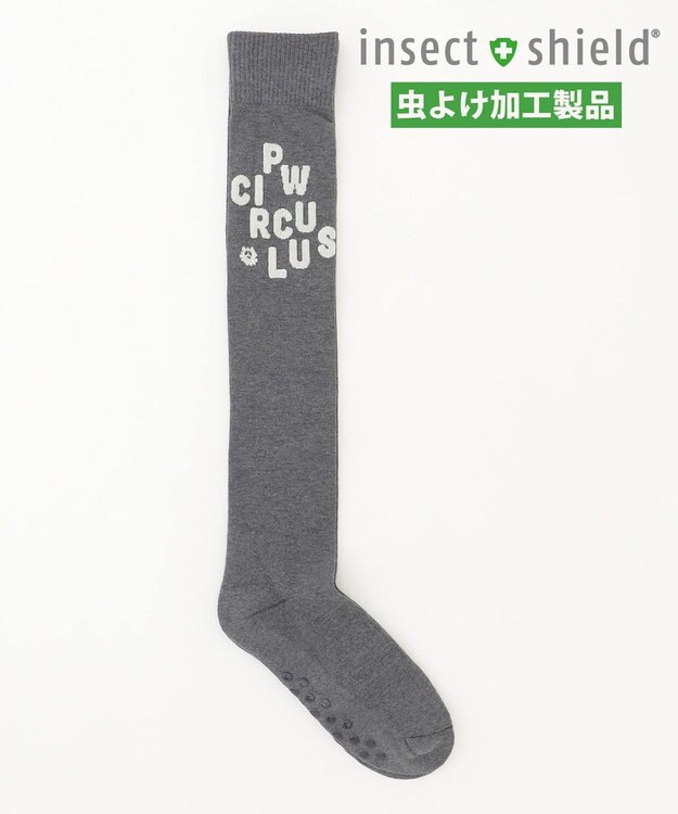 PW CIRCULUS 【虫よけ加工】【WOMEN】ハイソックス  ゴルフ グレー系